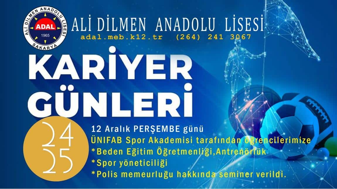 ÜNIFAB Spor Akademisi tarafından öğrencilerimize seminer verildi.